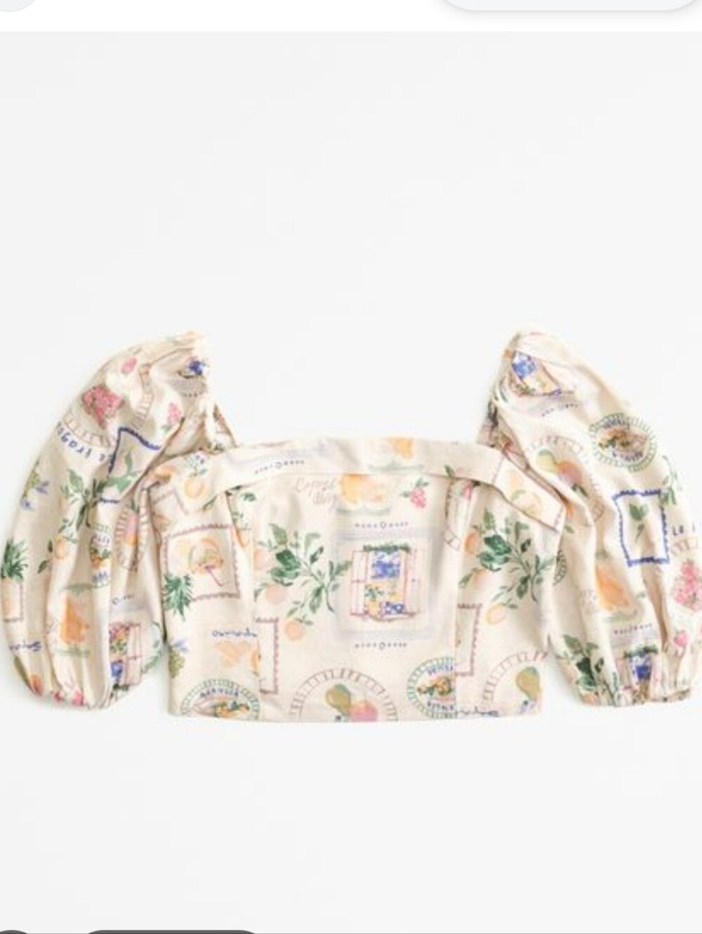 New Abercrombie Linen Cropped Top